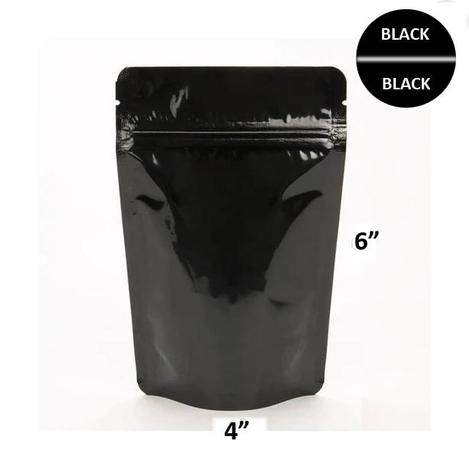 Mylar Bag Black Metallized Opaque - 1/4 Oz Bag - 7 Grams