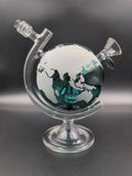 On Point Glass - 8" World Globe Water Pipe Glow in the Dark