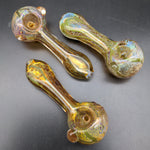 Orange Fields Fritted Glass Spoon Pipe | 4.25" - Avernic Smoke Shop