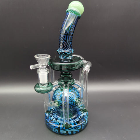Otherworldly Connection Recycler Water Pipe | 10" | 14mm