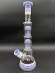 Phoenix 14" Striped Beaker w/ Double Tree Perc - Avernic Smoke Shop