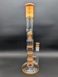 Phoenix 18" Straight Tube Quad Perc Bong - Avernic Smoke Shop