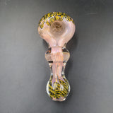 Pink Fumed Twisting Rasta Rope Glass Spoon Pipe | 4.5" - Avernic Smoke Shop