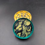 Portable Metal 3 Piece Herb Grinder in 3 Color Camo Design