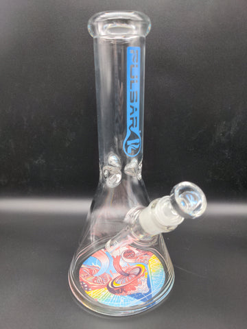 Pulsar Bottoms Up Melting Shrooms Water Pipe | 10" | 14mm - Avernic Smoke Shop