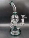 Pulsar Curves Recycler Water Pipe | 10.75" | 14mm - Avernic Smoke Shop