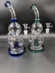 Pulsar Curves Recycler Water Pipe | 10.75" | 14mm - Avernic Smoke Shop