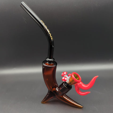 Pulsar Fanged Fantasy Fungi Sherlock Pipe | 9.25" | 14mm - Avernic Smoke Shop