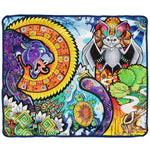 Pulsar Fleece Throw Blanket | 60"x50" | Psychedelic Jungle - Avernic Smoke Shop