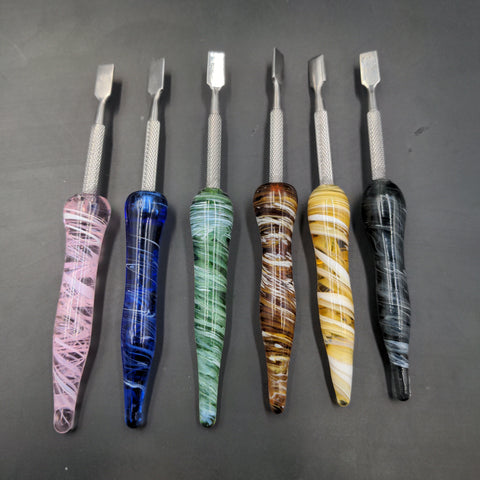 Pulsar Glass Handle Dab Tool w/ Metal Tip | 5.5" - Avernic Smoke Shop