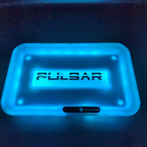 Pulsar Glow LED Rolling Tray | 11" x 7" | Pulsar Logo - Avernic Smoke Shop