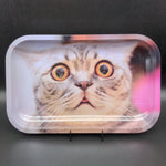 Pulsar Metal Cat Face Rolling Tray - Avernic Smoke Shop