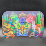 Pulsar Metal Rolling Tray w/ Lid | 11"x7" | Psychedelic Desert lid only