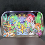 Pulsar Metal Rolling Tray w/ Lid | 11"x7" | Psychedelic Desert - just the tray