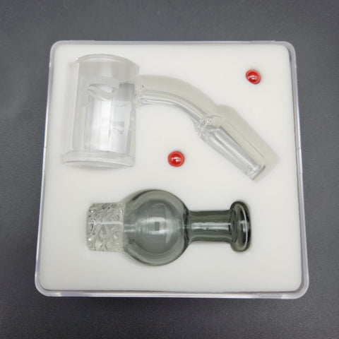 Pulsar Quartz Banger w/ Helix Carb Cap Set | 14mm - Avernic Smoke Shop