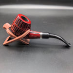 Pulsar Shire Pipes Engraved Brandy Cherry Wood Tobacco Pipe | 5.5” - Avernic Smoke Shop