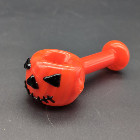 Pumpkin Glass Spoon Pipe | 4" - Avernic Smoke Shop