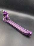 Purple Dragon Incense Burner - Polyresin | 12" - Avernic Smoke Shop