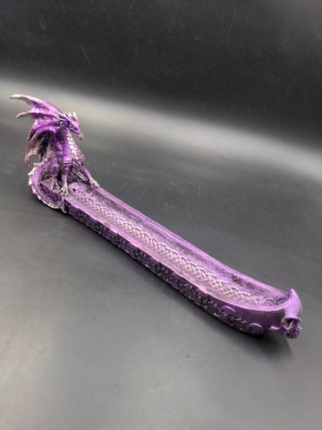 Purple Dragon Incense Burner - Polyresin | 12"