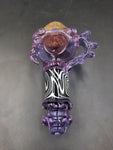 Purple Goth Honeycomb Handpipe - 5.5" - Avernic Smoke Shop