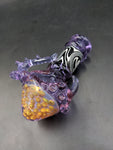 Purple Goth Honeycomb Handpipe - 5.5" - Avernic Smoke Shop