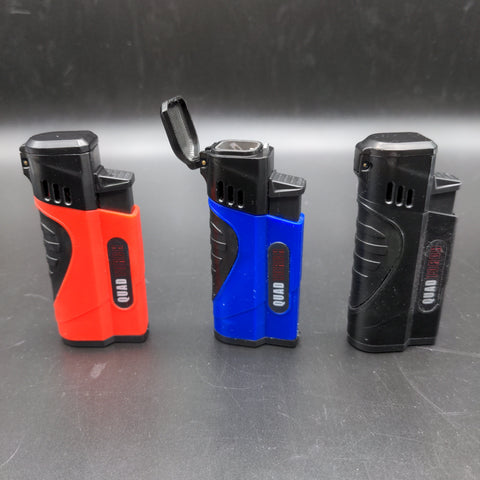 Quad Torch Lighter With Cigar Punch | 3" - Avernic Smoke Shop