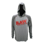 RAW Lightweight Hoodie Shirt - Grey/Red - Avernic Smoke Shop