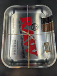 Raw Natural Silver Metallic Rolling Tray - Avernic Smoke Shop