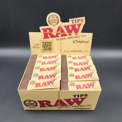 Raw Natural Unrefined Tips - Box of 50 - Avernic Smoke Shop