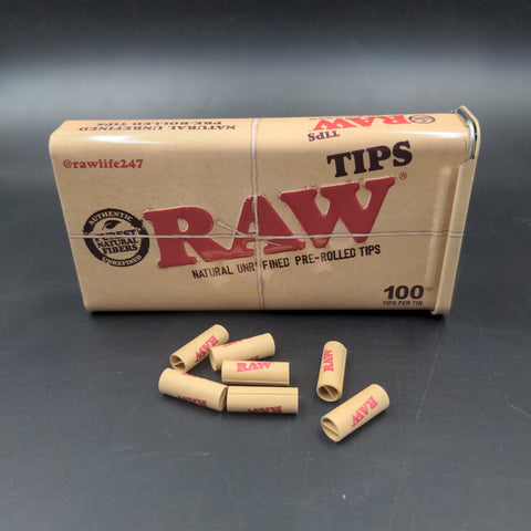 RAW Pre-Rolled Tips / 100pc Tin - Avernic Smoke Shop