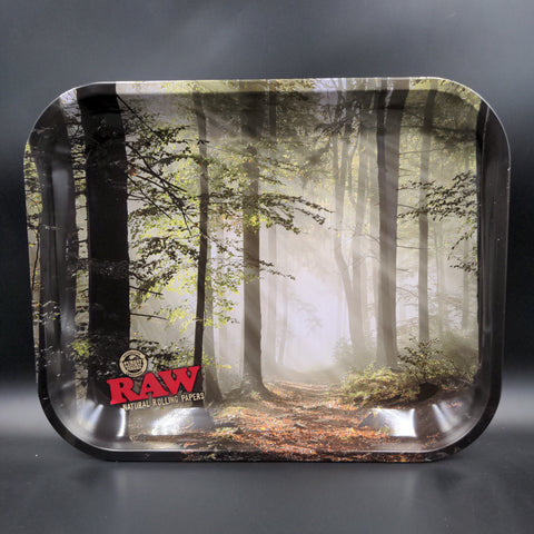 Raw Smokey Forest Large Rolling Tray Large - Avernic Smoke Shop