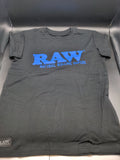 RAW T Shirt - Blue Logo - Avernic Smoke Shop