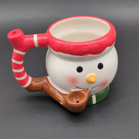 Roast & Toast Smoking Snowman Ceramic Pipe Mug - Avernic Smoke Shop