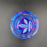 Round Leaf Design Glass Ashtray - Avernic Smoke Shop