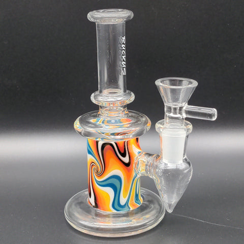 Ruckus Glass 6" Wig-Wag Rig - Orange & Blue - Avernic Smoke Shop