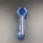 Serpent Scales Double Glass Spoon Pipe - 4.5" - Avernic Smoke Shop