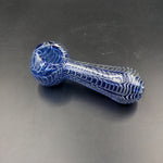 Serpent Scales Double Glass Spoon Pipe - 4.5" - Avernic Smoke Shop