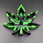Silicone Ashtray - Weed Leaf w/ Poker - Avernic Smoke Shop