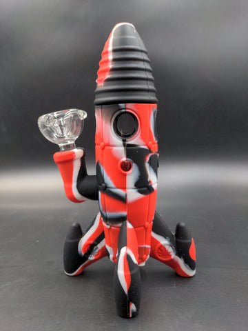 Silicone Rocket Ship Water Pipe 7.25"
