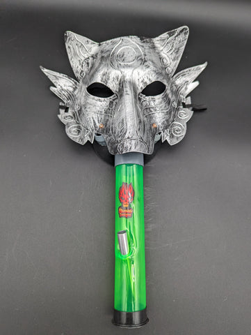 Silver Fox Gas Mask w/ Acrylic Tube Bong - Avernic Smoke Shop