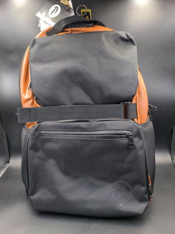 Skunk Soho Backpack - Black w/ Brown Leather - Avernic Smoke Shop