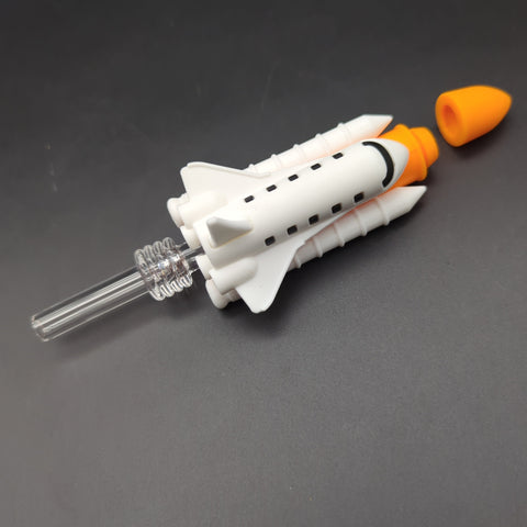 Space Shuttle Silicone Dab Straw | 6" - Avernic Smoke Shop