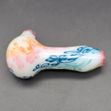 Sqwash Glass 3" Rainbow Flower Peanut Pipe - Avernic Smoke Shop