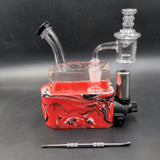 Stache Products RIO Modular Dab Rig - Red & White Marble - Avernic Smoke Shop