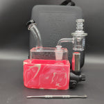 Stache Products RIO Modular Dab Rig - Red & White Marble - Avernic Smoke Shop