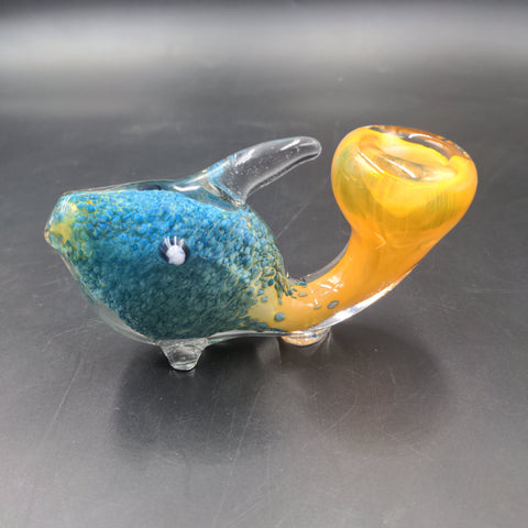 Standing Fritted Tropical Fish Hand Pipe - 3.75" - Avernic Smoke Shop