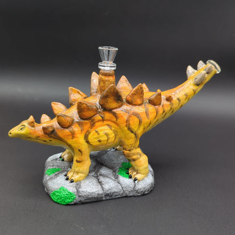 Stegosaurus Dinosaur Bong - Glass and Resin - Avernic Smoke Shop