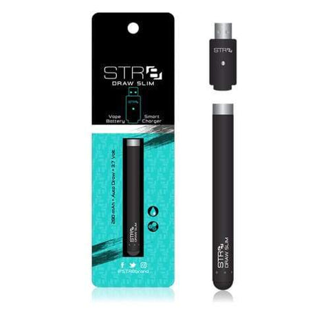 STR8 Draw Slim Vape Battery Black - Avernic Smoke Shop