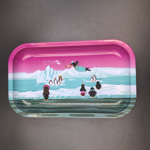 STR8 Icy Penguin Rolling Tray Medium - Avernic Smoke Shop