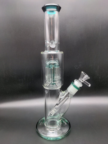 Straight Water Pipe w Jellyfish Perc | 12.5" - Avernic Smoke Shop